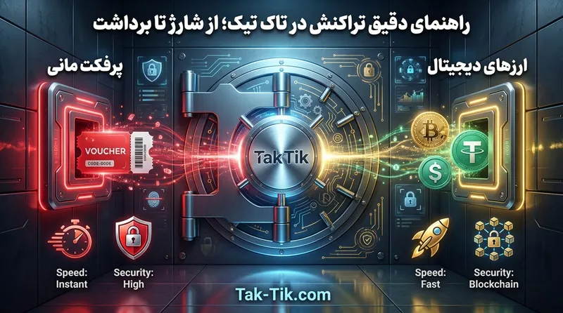 راهنمای دقیق تراکنش در تاک تیک؛ از شارژ تا برداشت