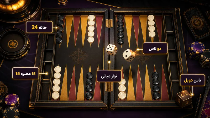 شناخت صفحه، مهره ها و هدف بازی تخته نرد