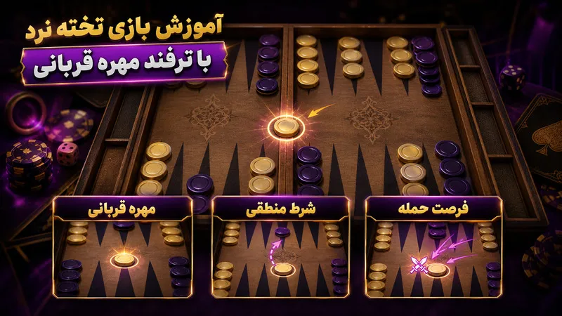 آموزش بازی تخته نرد با ترفند مهره قربانی