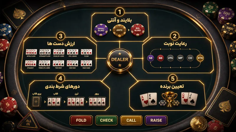 قوانین بازی پوکر آنلاین