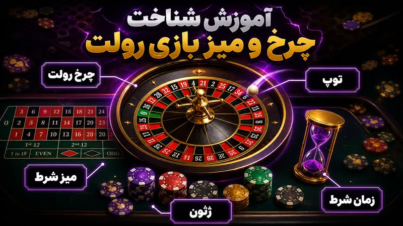 آموزش شناخت چرخ و میز بازی رولت
